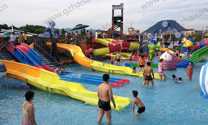浙江橫店夢幻谷水世界兒童滑梯及戲水小品