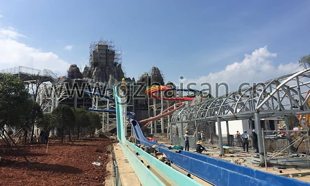 玉林克拉灣水上樂園高速滑道安裝