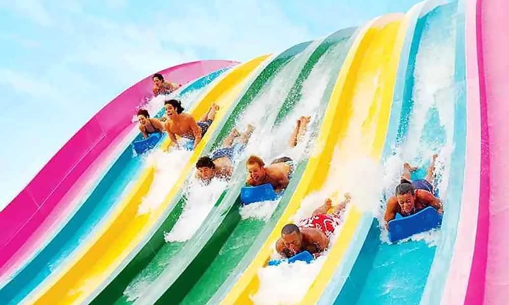河南信陽南灣海島風暴水上樂園鳥競賽水滑道