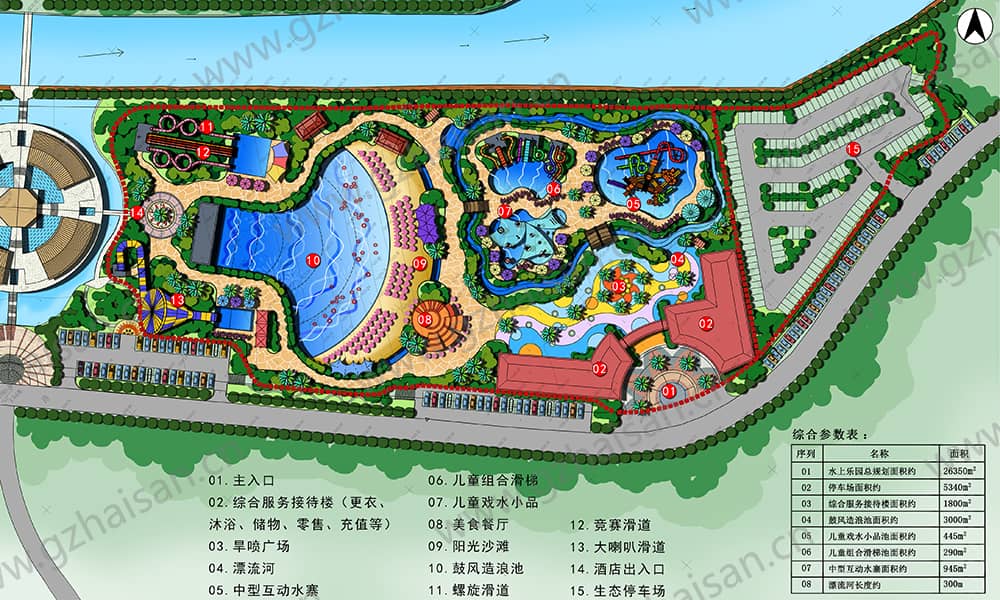 貴州六盤水米蘿水上樂園總平面圖