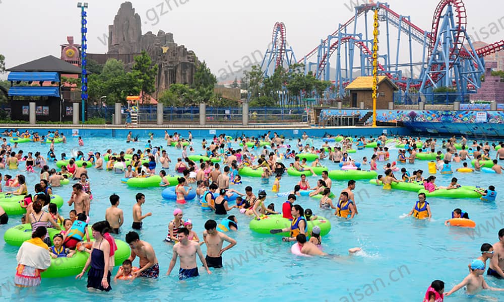 浙江杭州浪浪浪水公園海浪池